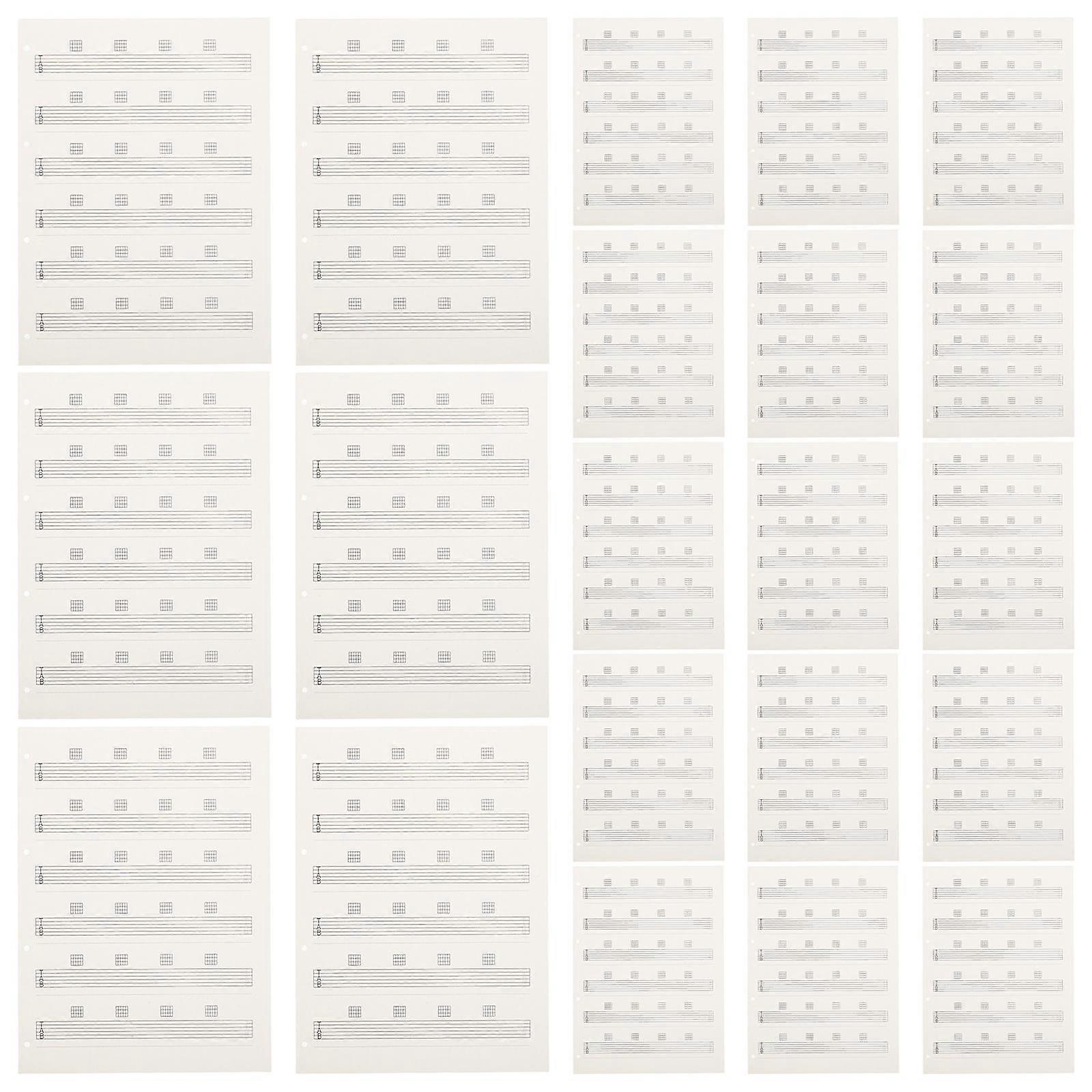85Pcs Blank Guitar Tab Paper Sheets for Music Practice and Composition