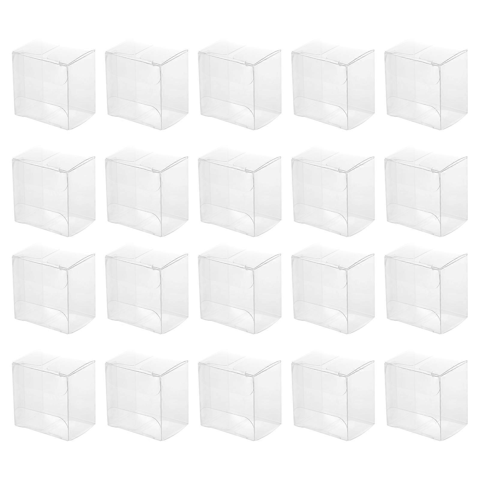 Dessert Packing Box Macaroon Packaging Box for Storage 50Pcs Transparent