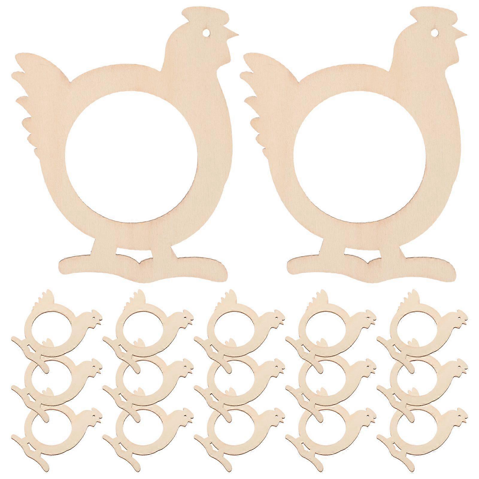 20pcs Easter Hen Shaped Napkin Rings Dining Table Napkin Rings Napkin Decors