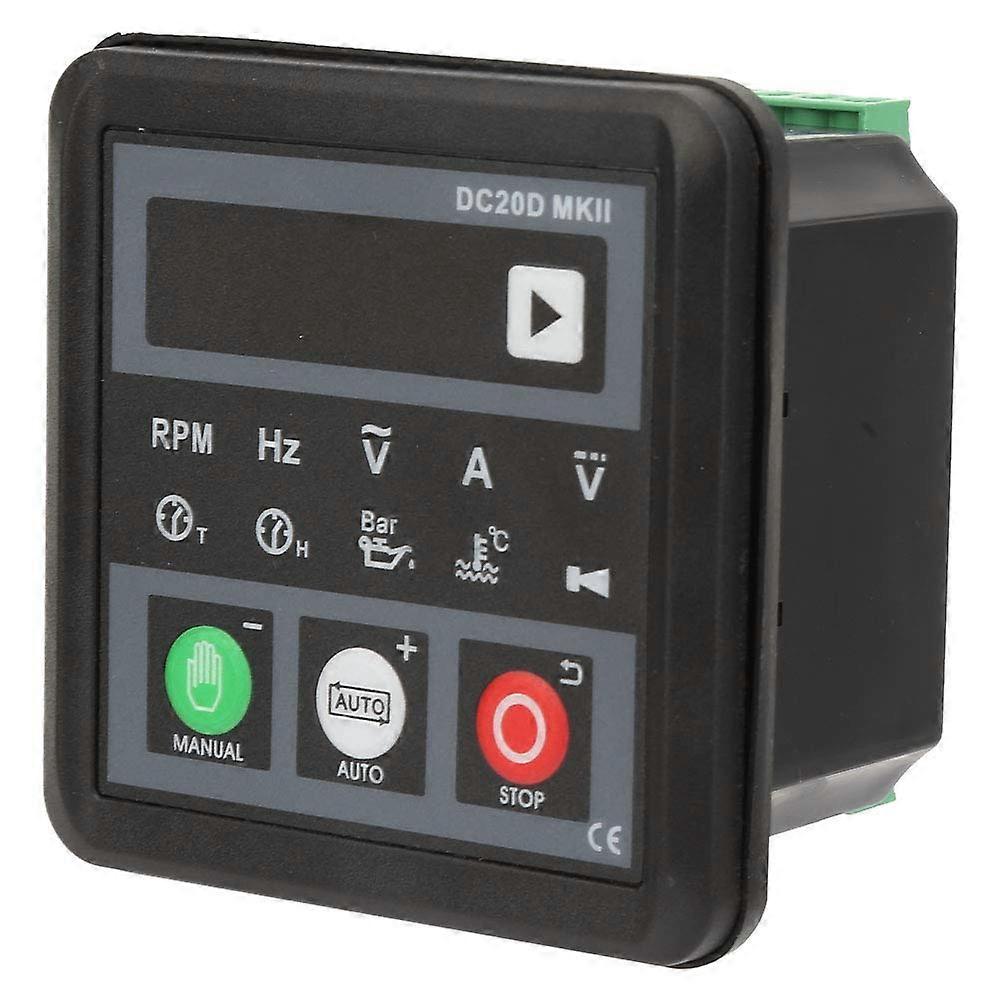 Generator Controller with Stop Alarm, Low Power 3W Engine Generator Control Module, Plastic Housing