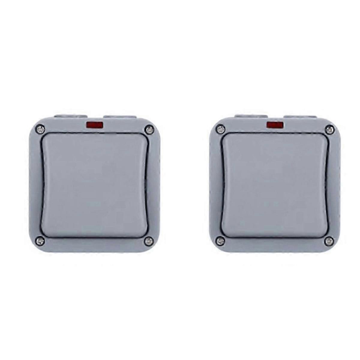 IP66 Wall Electrical Switch 220V Light on Off Security Button (A)