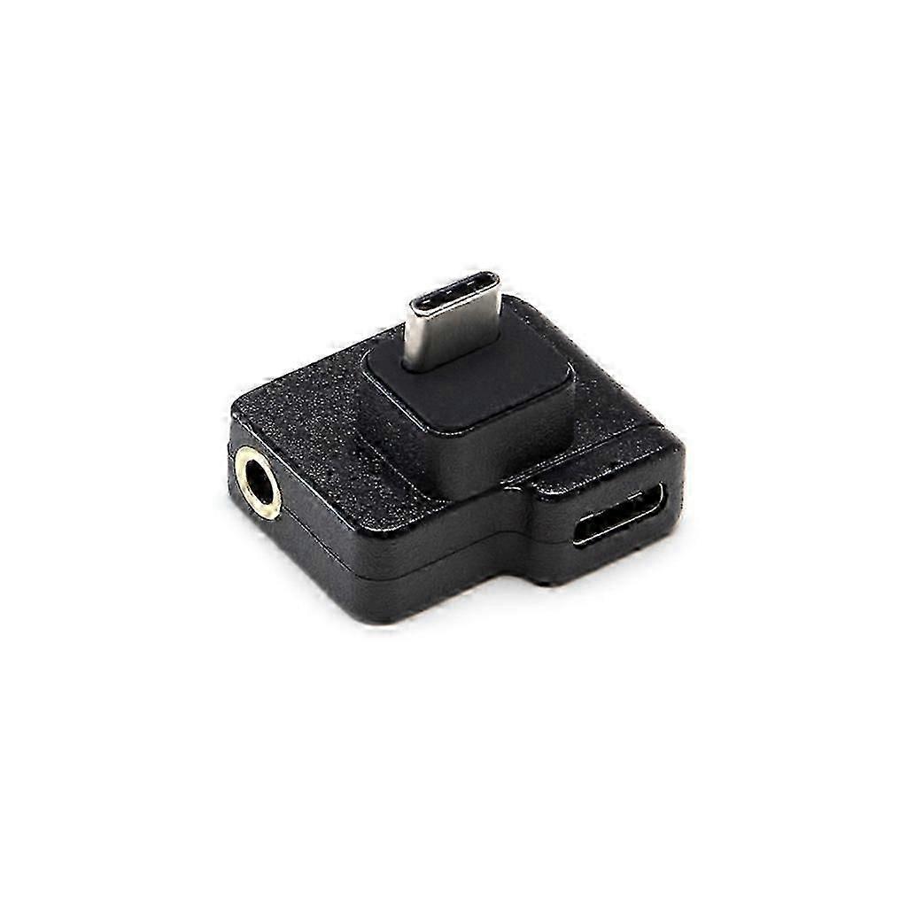 For OSMO Action Microphone 3.5mm/USB-C Adapter Audio External Mic Mount