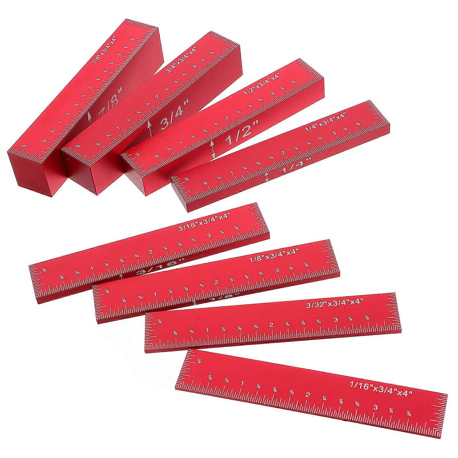 Adjustable Height Gauge Blocks for Woodworking Setup Tools 16Pcs