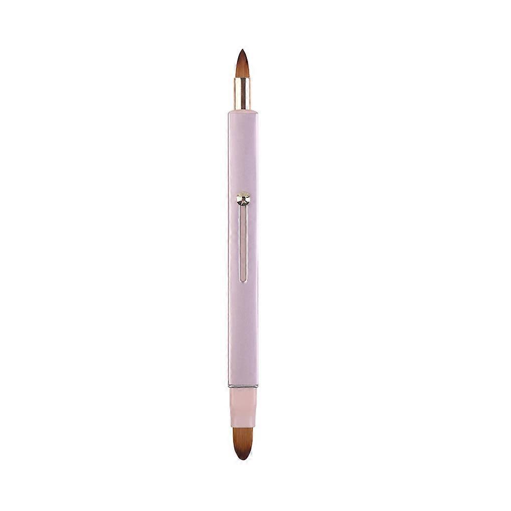 Multi-Function Makeup Brush Double-Headed Concealer Brush 1Pcs Pink Aluminum