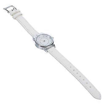 Childs White Watch Analog Quartz Watch for Timekeeping with Comfortable PU and Metal Build