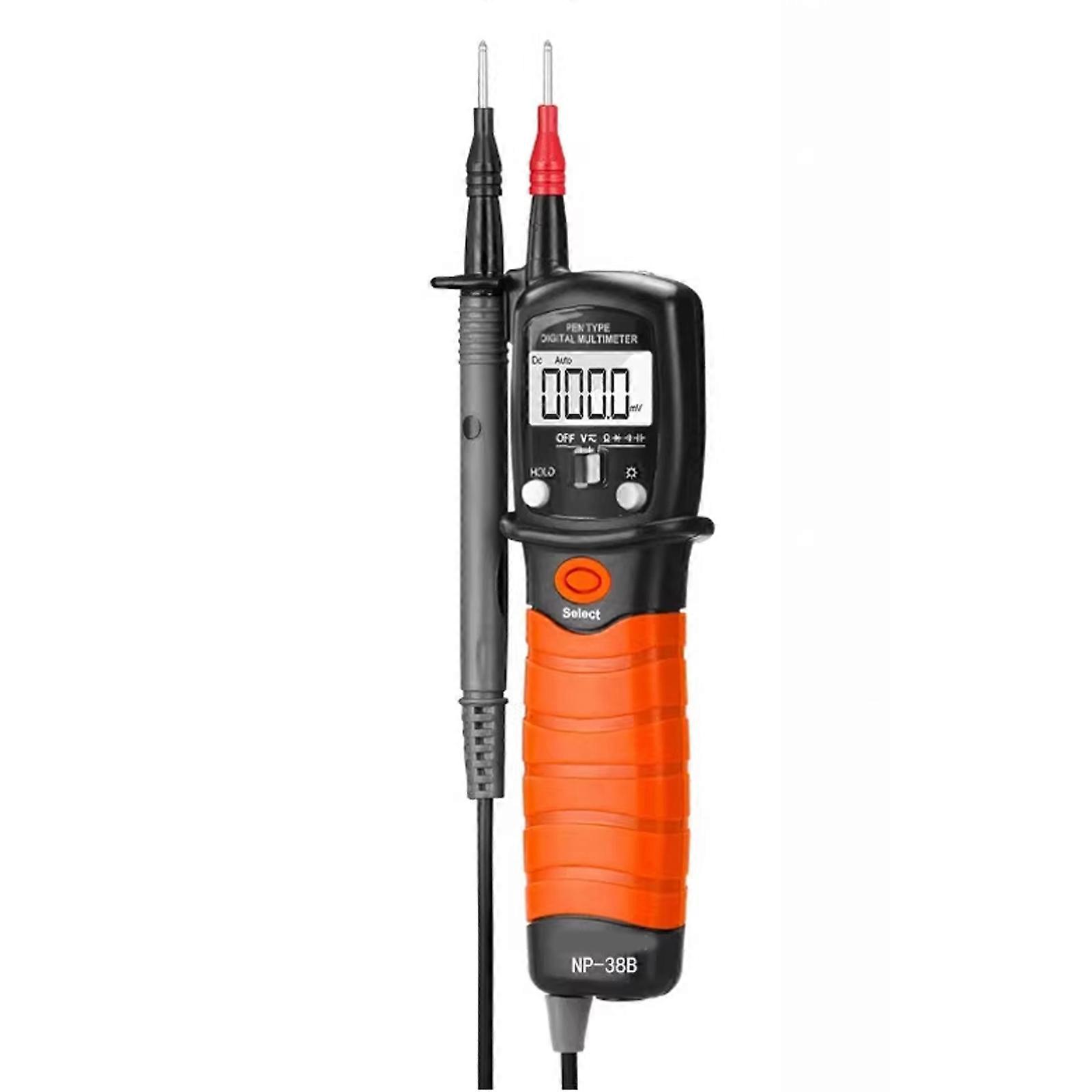 Easy Carry ABS Digital Pen Multimeter with Hold Function Handheld Auto Ranging for Voltage Resistance Continuity Testing Multicolor