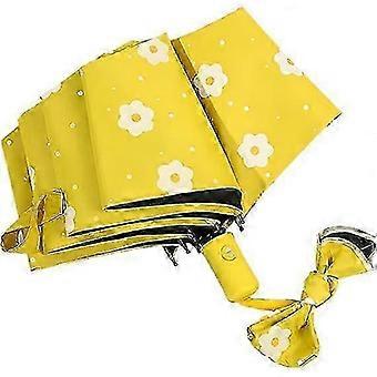 Watercolour Patterned Mini Umbrella, Fully Automatic and Compact, Perfect for UV Protection on the Go