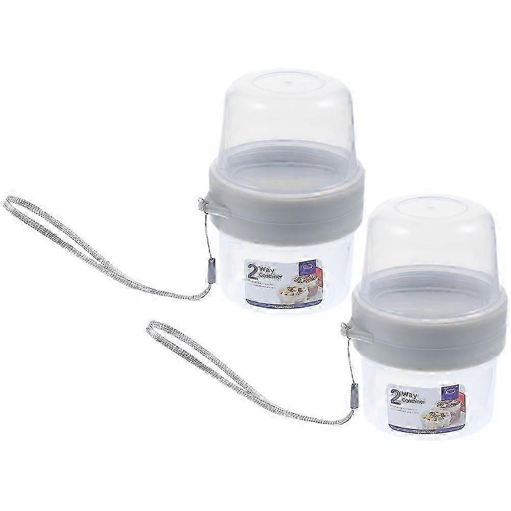 Double Layer Sealing Storage Container | Portable Yogurt Cup | 2 Sets