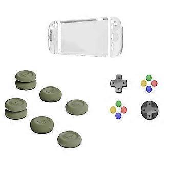 For Switch2 Split Protective Case Joystick Cap+D-Pad Button Cap Set for Switch 2 D-PAD Color Button Cap Accessories