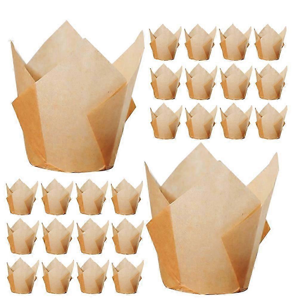 Tulip Paper Cupcake Liners,50Pcs, Assorted Colors, For Baking