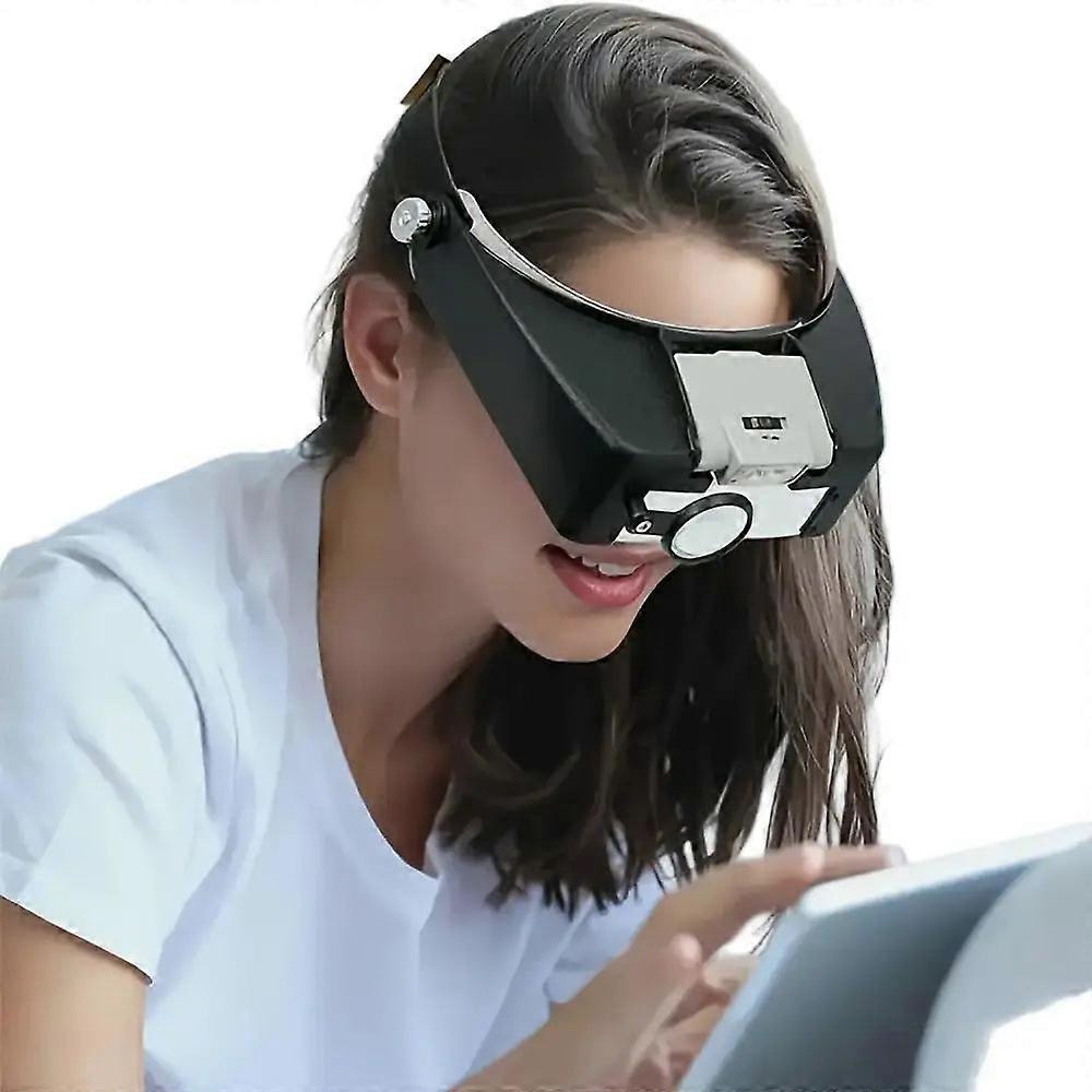 Led Headband Magnifier Glasses