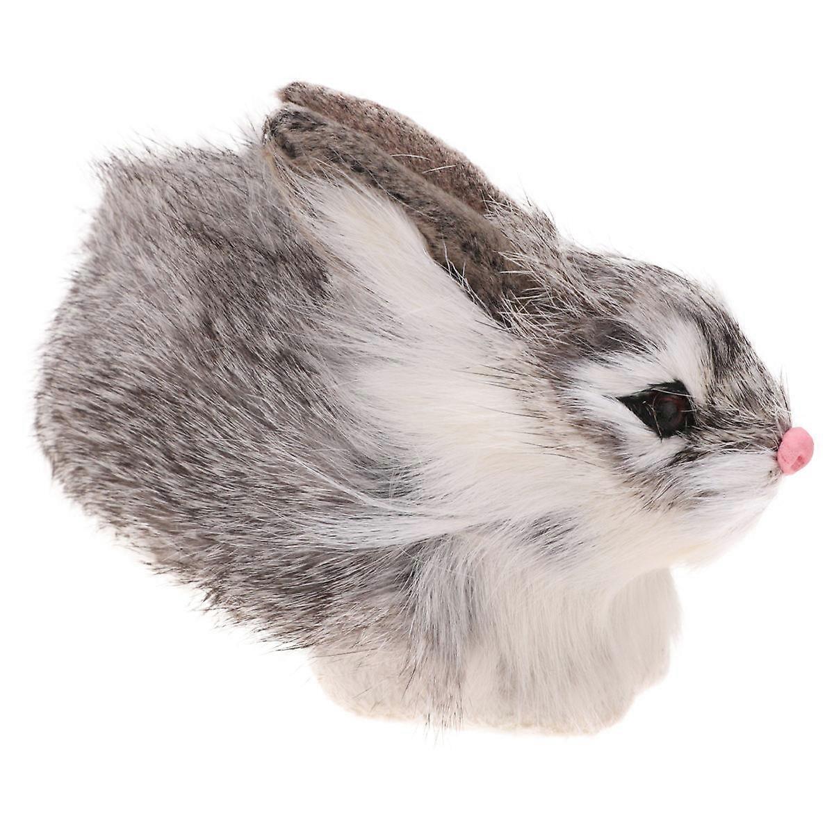 Mini Plush Rabbit Simulation Rabbit Toy Decoration 1Pcs for Gift