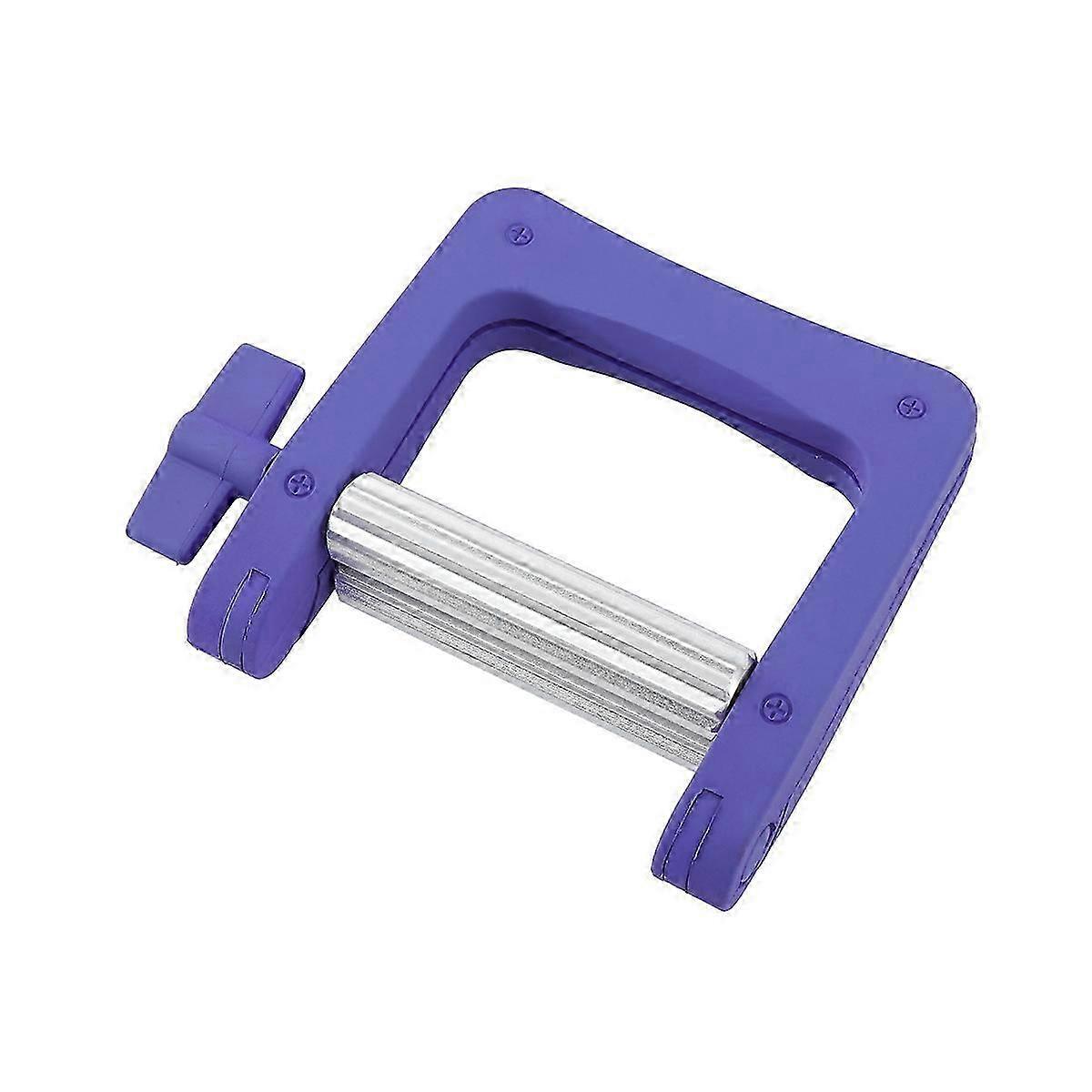 Squeezing Toothpaste Tool Metal Dispenser For Household Travel Use Blue Rectangular Shape 1Pcs