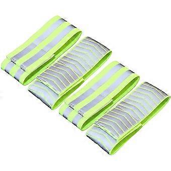 Sports Wristband Reflective Safety Band for Running 12Pcs Green Bands