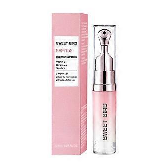 Peptide Brightening Lip Serum for Fuller Looking Lips, Hydrating Plumping Lip Oil, Smooth Lip Lines & Enhance Natural Pink Tone, Cooling Metal Applica