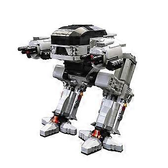 Moc Ucs Scale Ed-209 Building Blocks 1473pcs  Movies Robocop Villainous Tank Type Bipedal Robot Model Toys Gift Child