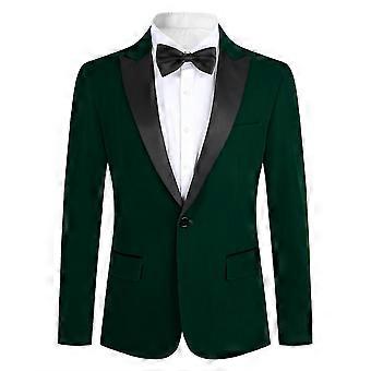 "Cloudstyle Men's Formal 1 Button Luxury Velvet Slim Fit  Blazer"