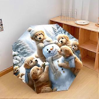 1PC cute dog pet puppy Umbrella Portable Folding Umbrella Iron Frame Hole Bone Structure Outdoor Home Umbrella A13