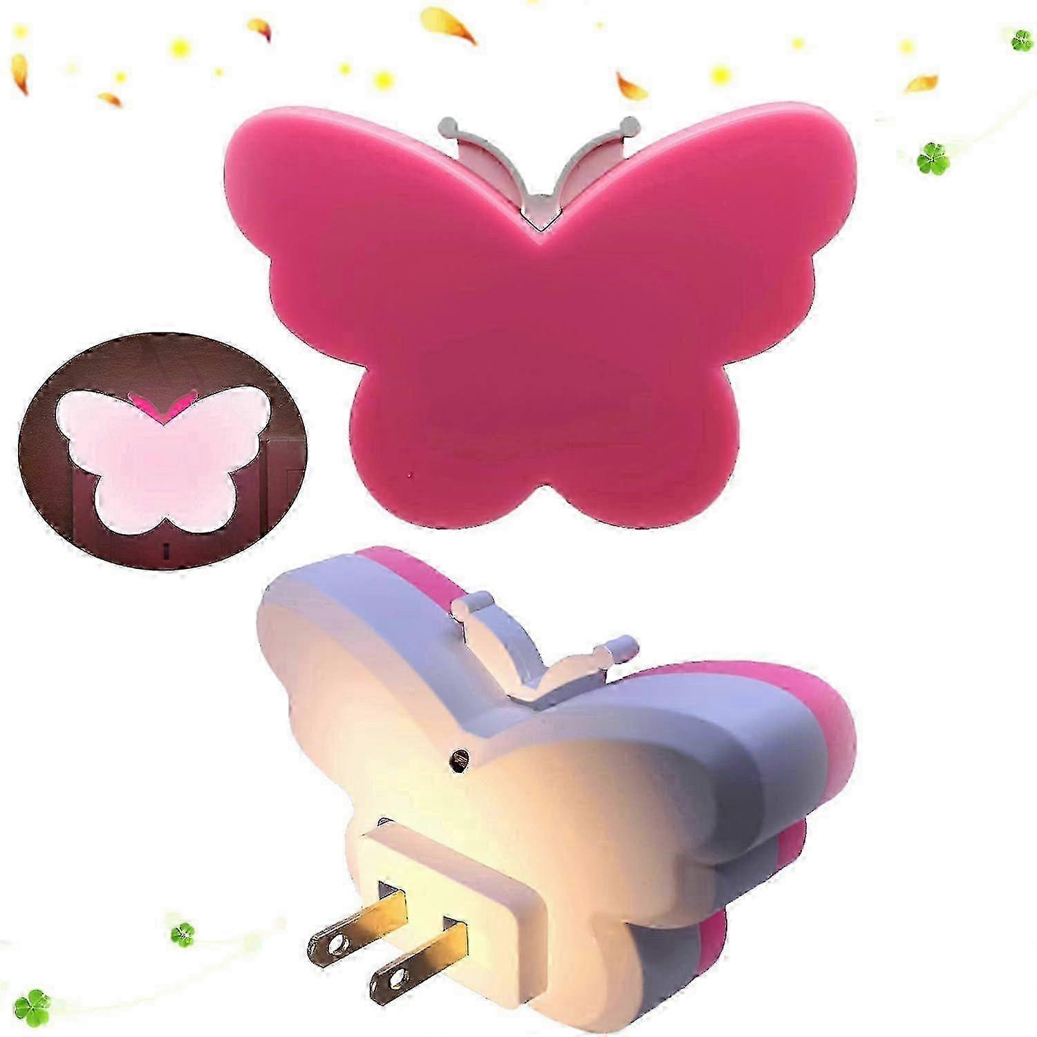 LED Night Light Butterfly Plug-in Light Sensitive Soft Glow for Sockets