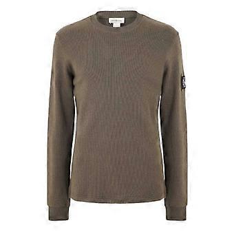 Calvin Klein Mens Waffle Long-Sleeve Top