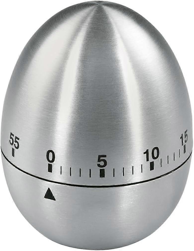 Egg timer (with timer function, hourglass, stainless steel) Silver