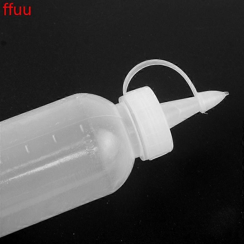 Two 100ml plastic sauce squeeze bottles/dispensing bottles