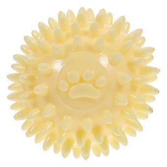 Dog Molar Toy for Training 4Pcs Yellow Tpr Interactive Puppy Balls