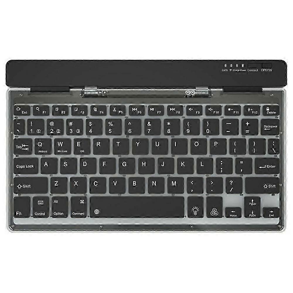 KB338 Bluetooth-compatible Keyboard Wireless Transparent Triple Mode Foldable Keyboard for Computer Tablet
