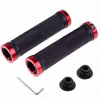 Bicycle Handlebar Grips, 1 Pair Bicycle Grips With Aluminum Double Lock [XR]