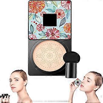 Air Cushion CC Cream Foundation, natürliche Deckkraft, langanhaltende Ölregulierung, Applikator mit Pilzkopf