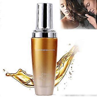 Olio essenziale per la cura dei capelli del profumo, olio profumato per capelli di lunga durata, olio per capelli al feromone dorato, siero per capelli anti-crespo
