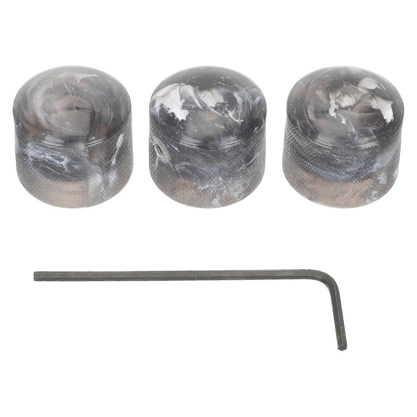 1 Set Plastic Rotary Knobs Audio Knobs with Wrenches for Electric Guitar Bass
