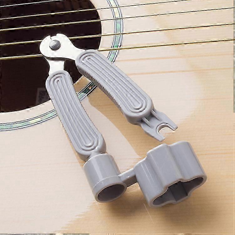 Guitar string changing tool upgraded three-in-one string changer (bulk) gray