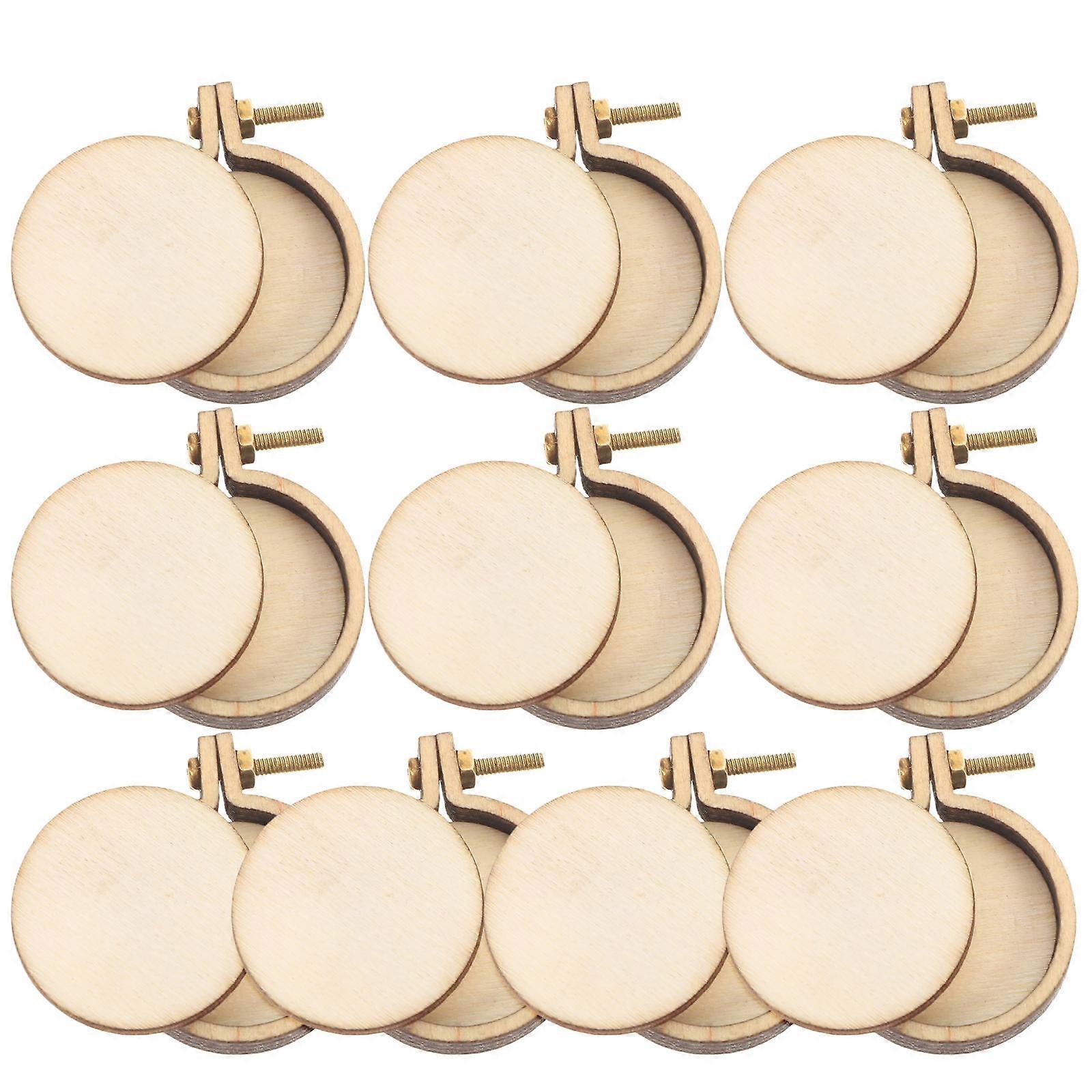 Tiny Embroidery Hoop Wood Frames for Decoration 10Sets