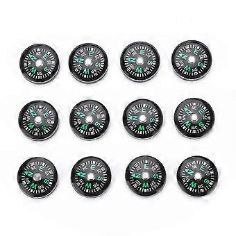 20mm 12pcs Mini Pocket Oil Filled Compass for Hiking Camping Outdoor Activities Accessory
