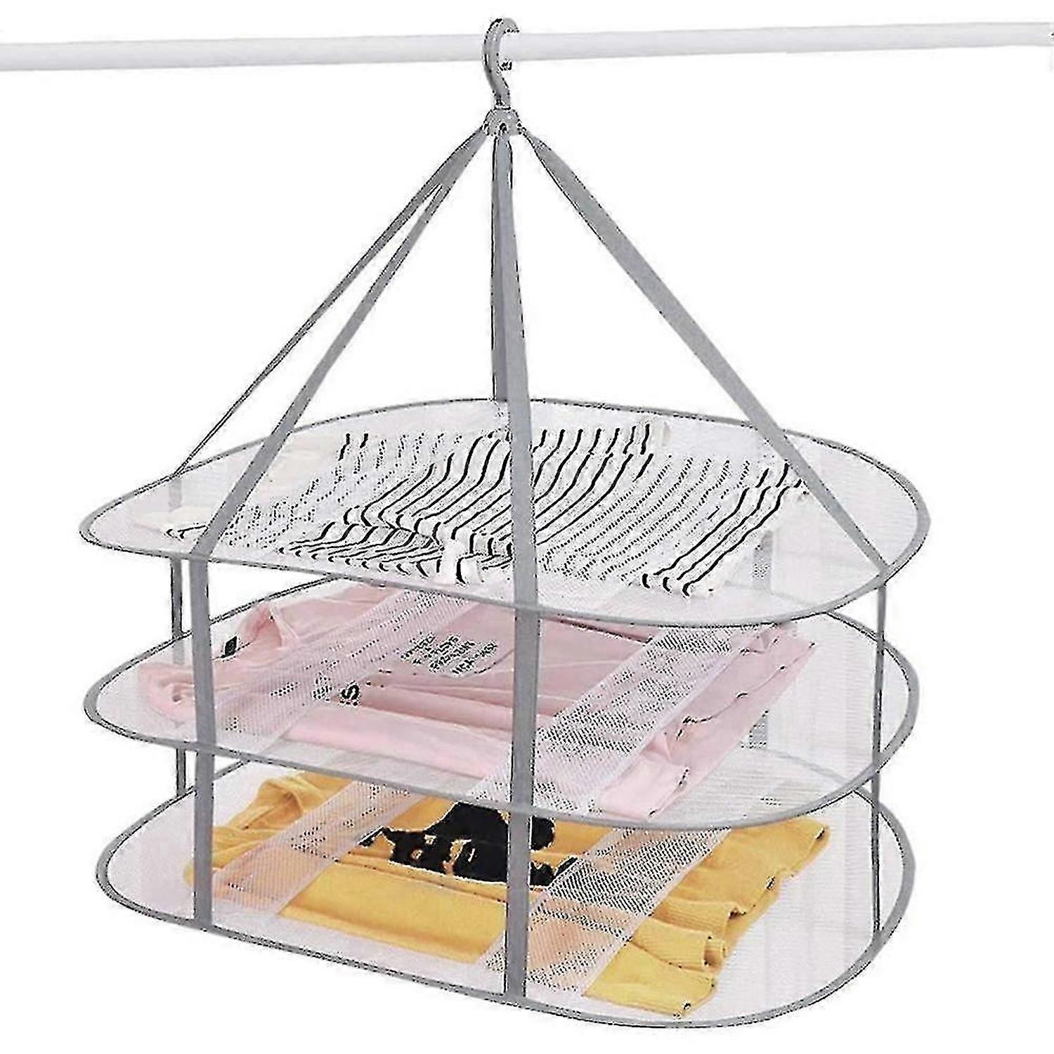 Foldable 3-tier Sweater Drying Rack