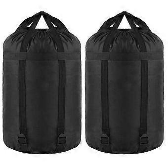 2x Nylon-Kompressionssäcke, Schlafsack-Aufbewahrungssäcke, Kompressionssäcke, Sack N