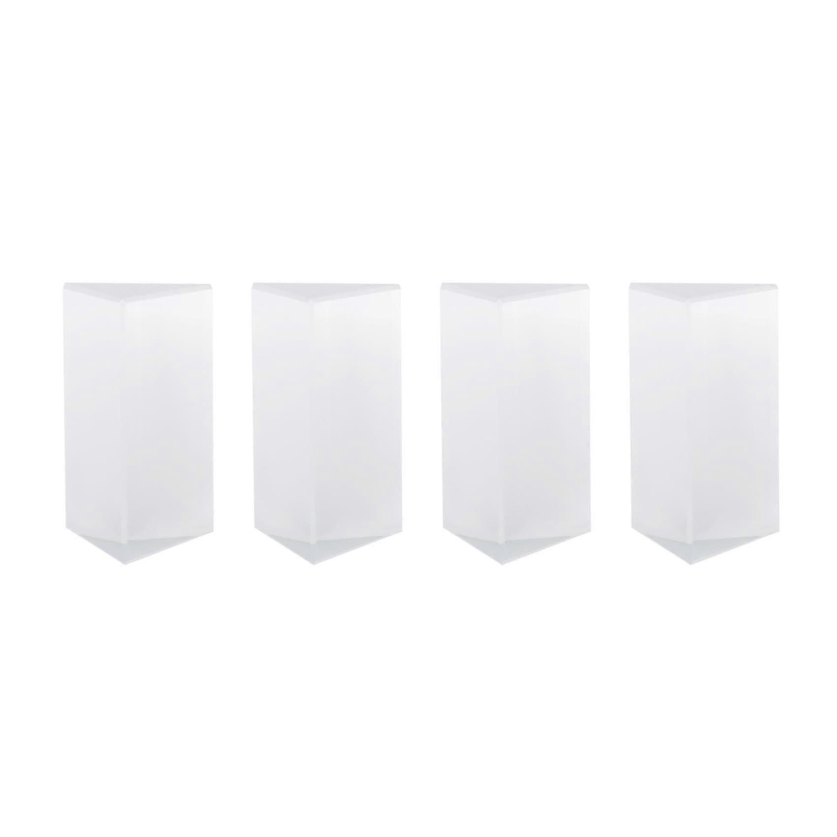 4Pcs Clear Triangular Prism compatible withRainbow Lights Crystal Optical Prisms