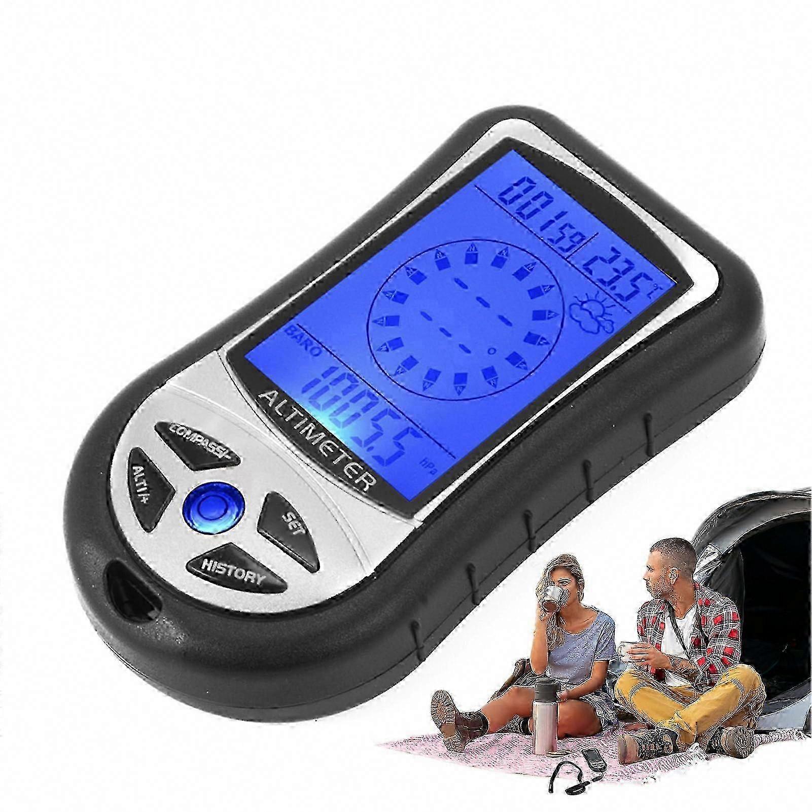 Handheld Altimeter Thermometer Barometer with Backlight, Electronic Navigation, Weather Forecast, Multifunction Temperature Meter