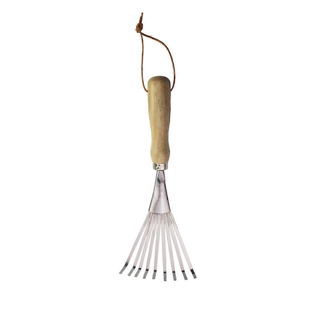 1Pcs Stainless Steel Rake for Soil Digging Tool with Garden Function