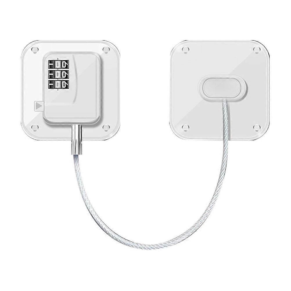 Password Lock Fridge Lock with Durable Home Security Function White