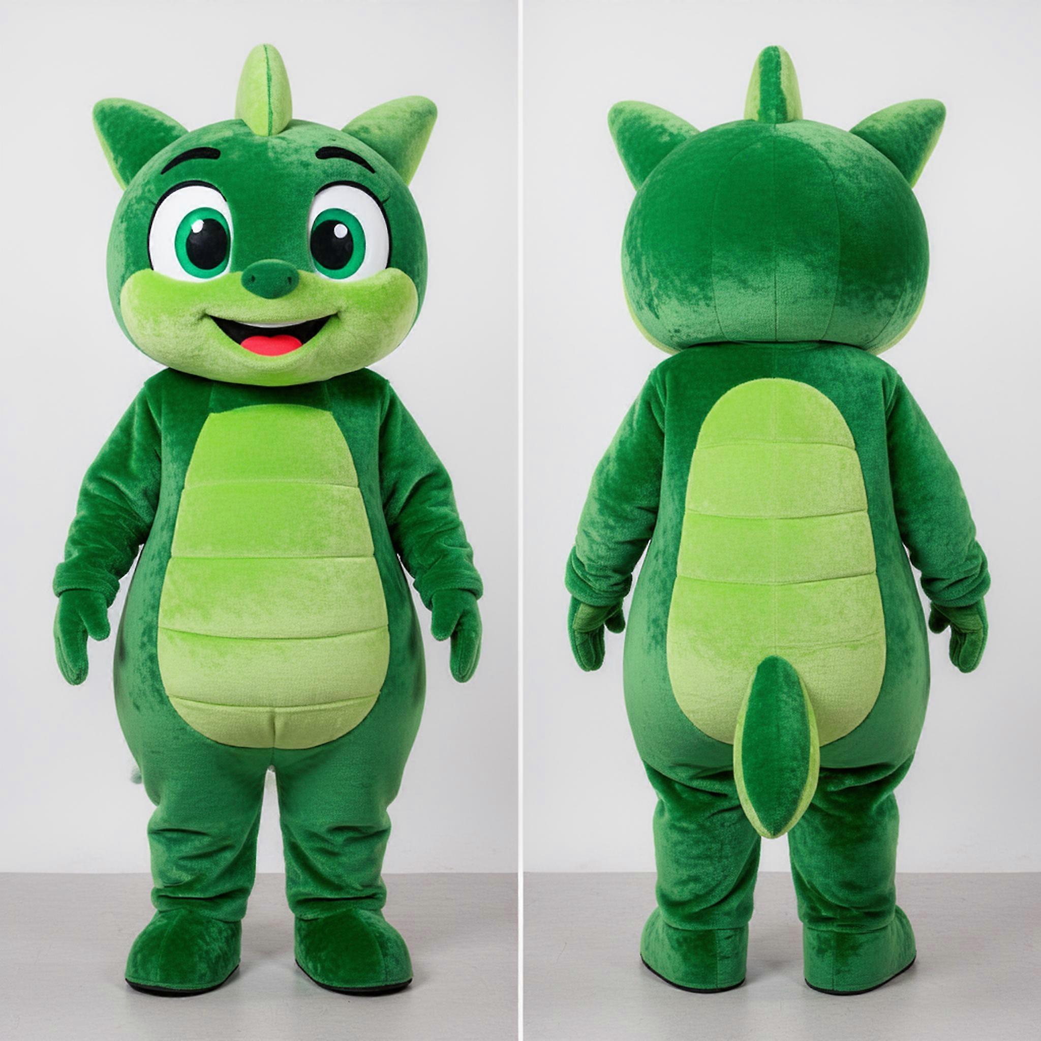 MASTICOT Forest Green Playful Ray Mascot