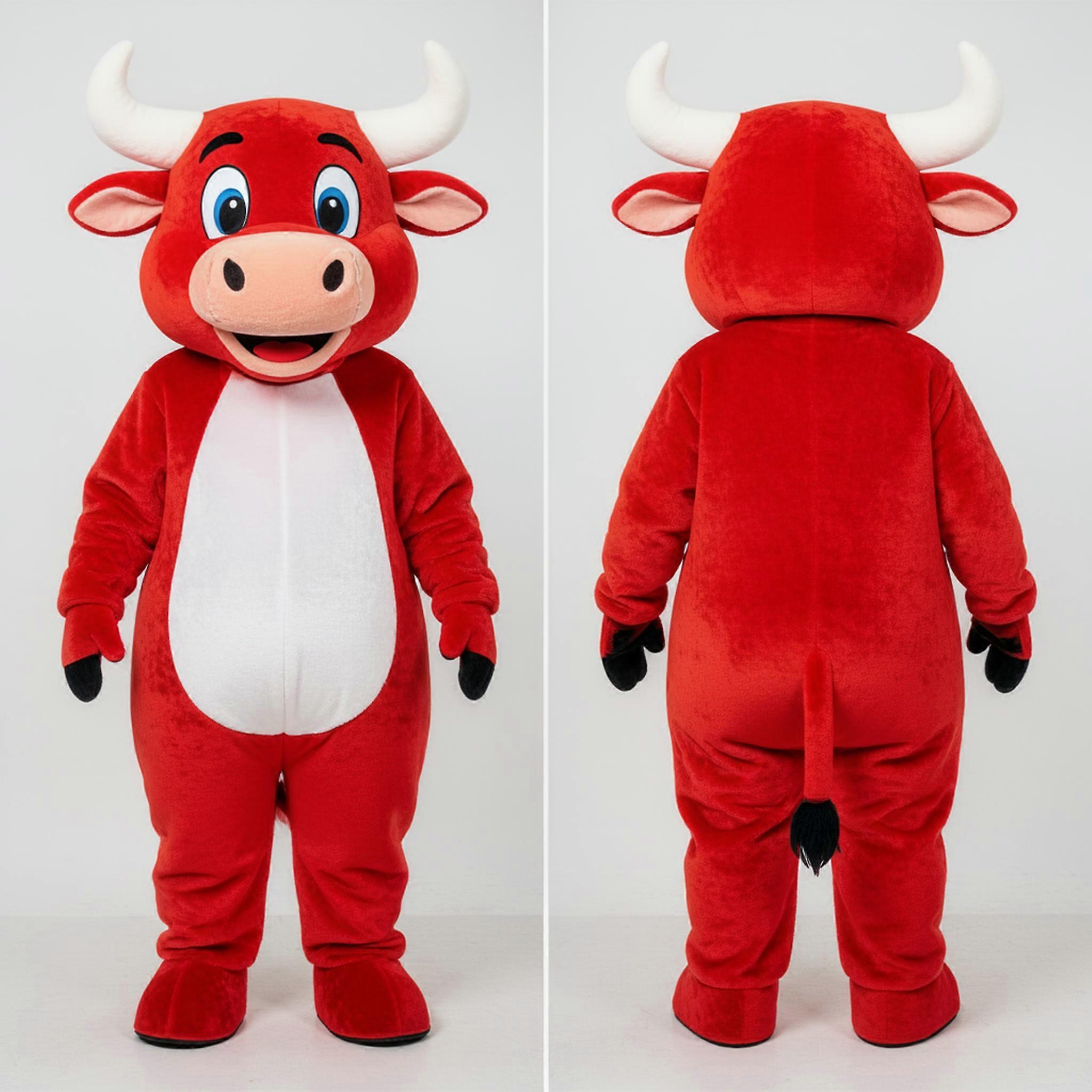 MASTICOT Crimson Orange Broad Shouldered Bull Mascot