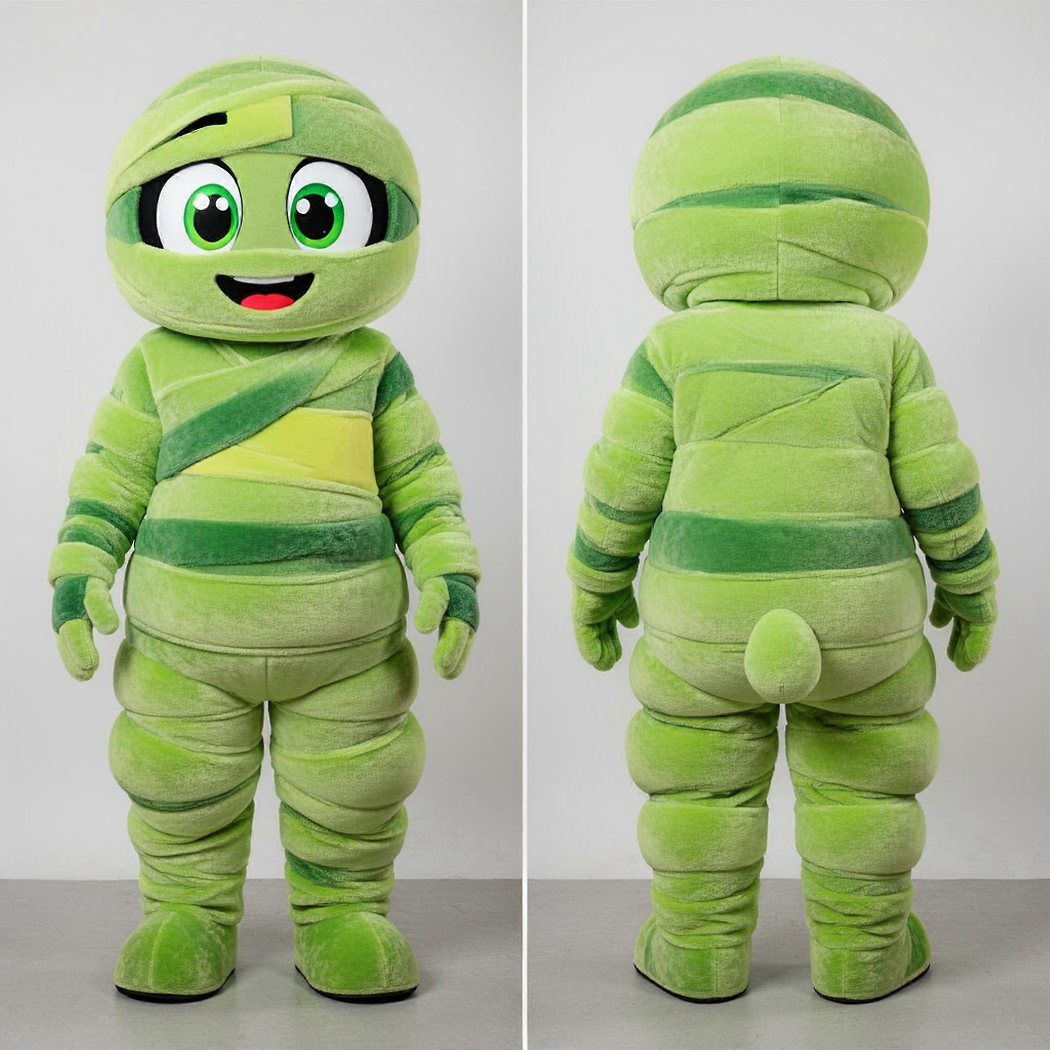 MASTICOT Lime Green Cuddly Mummy Mascot