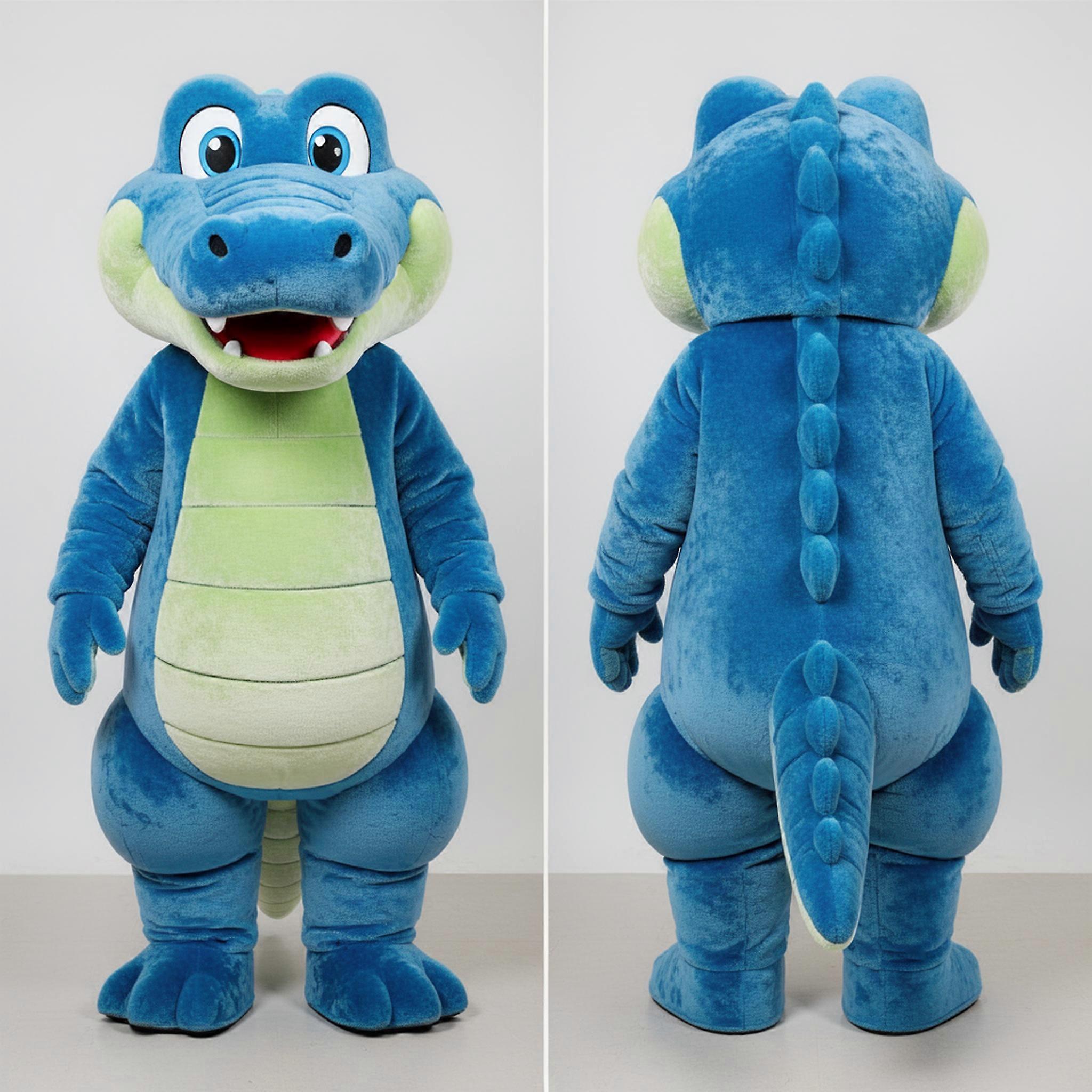 MASTICOT Turquoise Cartoon Crocodile Mascot