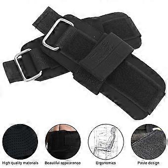 Unisex Gewichtheben Armband Stützgürtel Fitness Übungen Armschiene Gürtel Schwarz