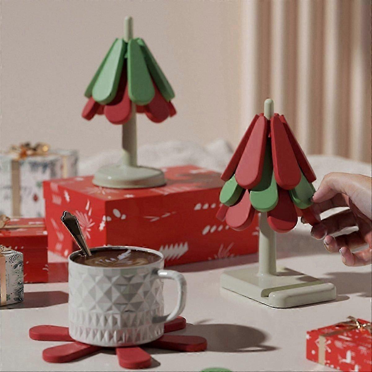 Anti Scald Christmas Tree Table Mat Square base