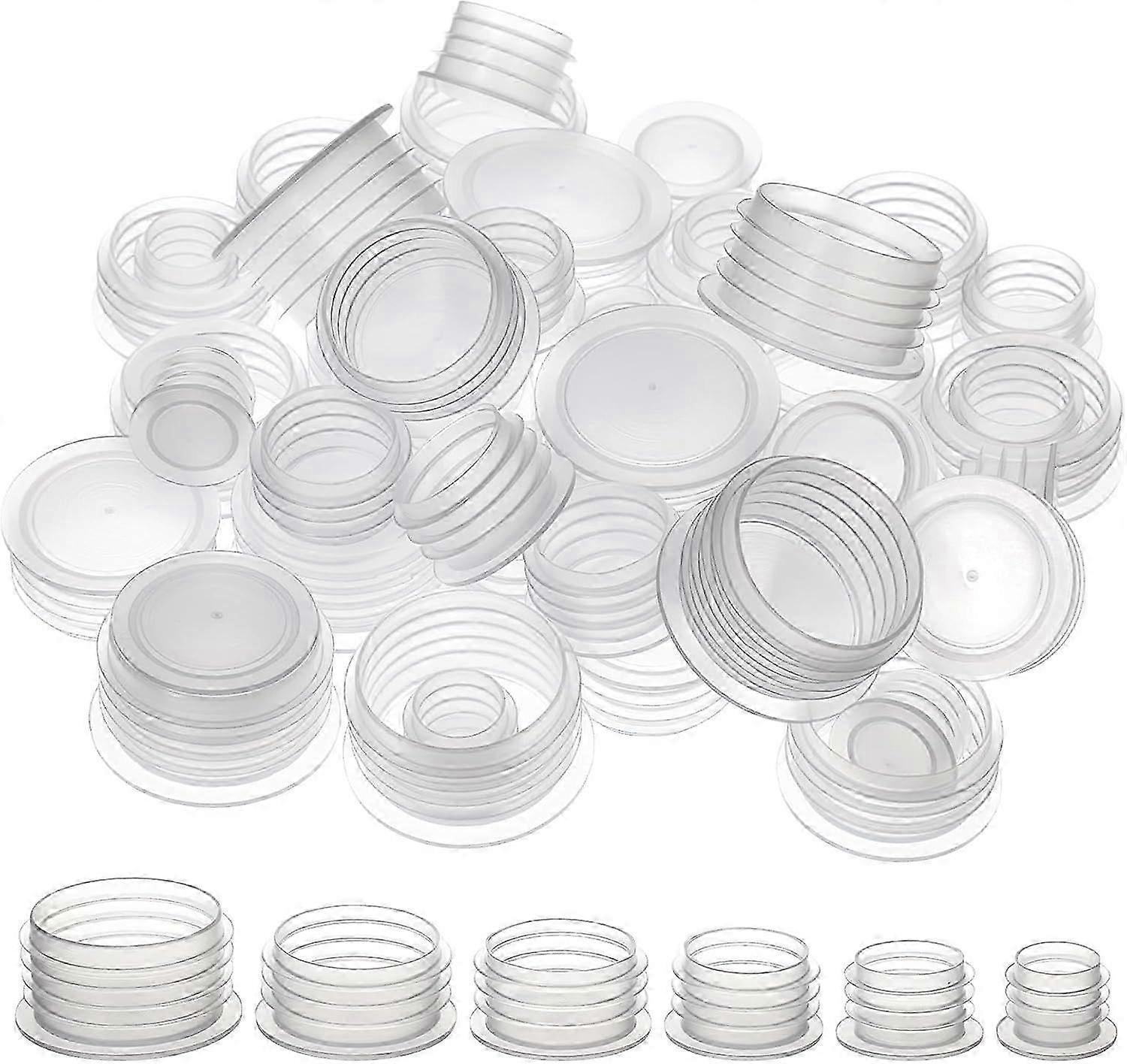 60 Pcs Clear Plastic Shaker Stoppers