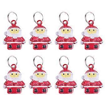 Santa Claus Shape Bells for Decor 30Pcs Pet Necklace Cartoon Pendant Supplies
