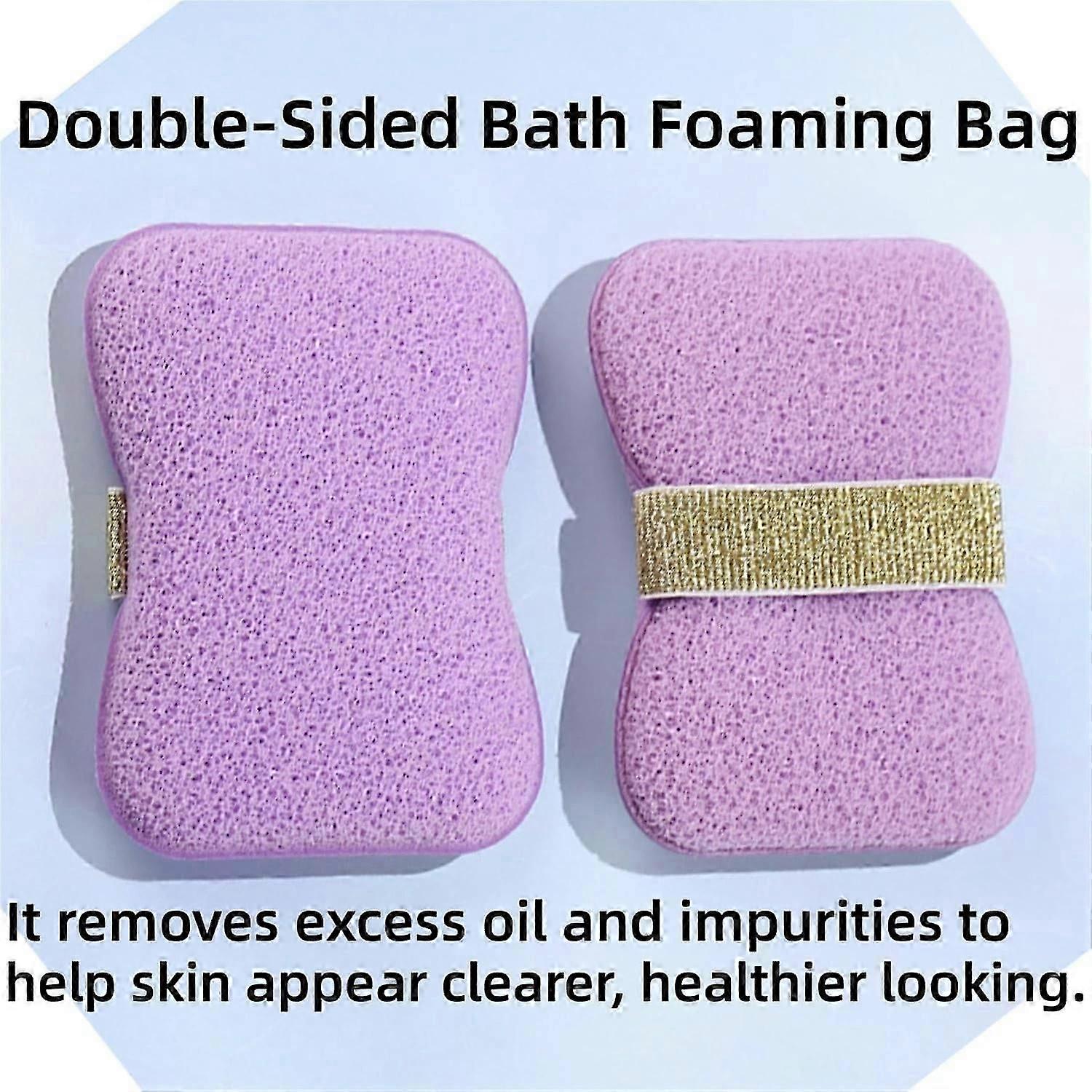 2 in 1 Double Sided Bath Foaming and Exfoliating Sponge Set